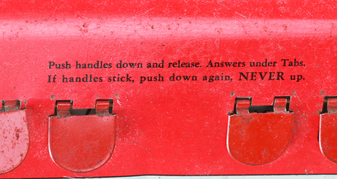 Vintage Metal Arithmetic Quiz & Bank