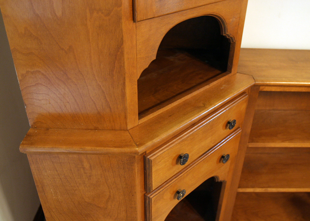 Vintage Ivan Emerick Solid Wood Corner Cabinet