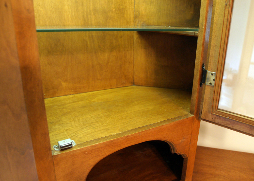 Vintage Ivan Emerick Solid Wood Corner Cabinet