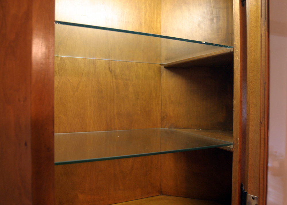 Vintage Ivan Emerick Solid Wood Corner Cabinet