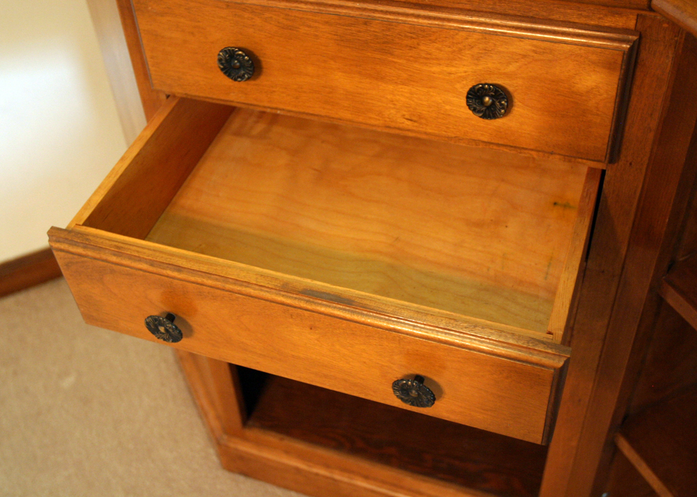 Vintage Ivan Emerick Solid Wood Corner Cabinet