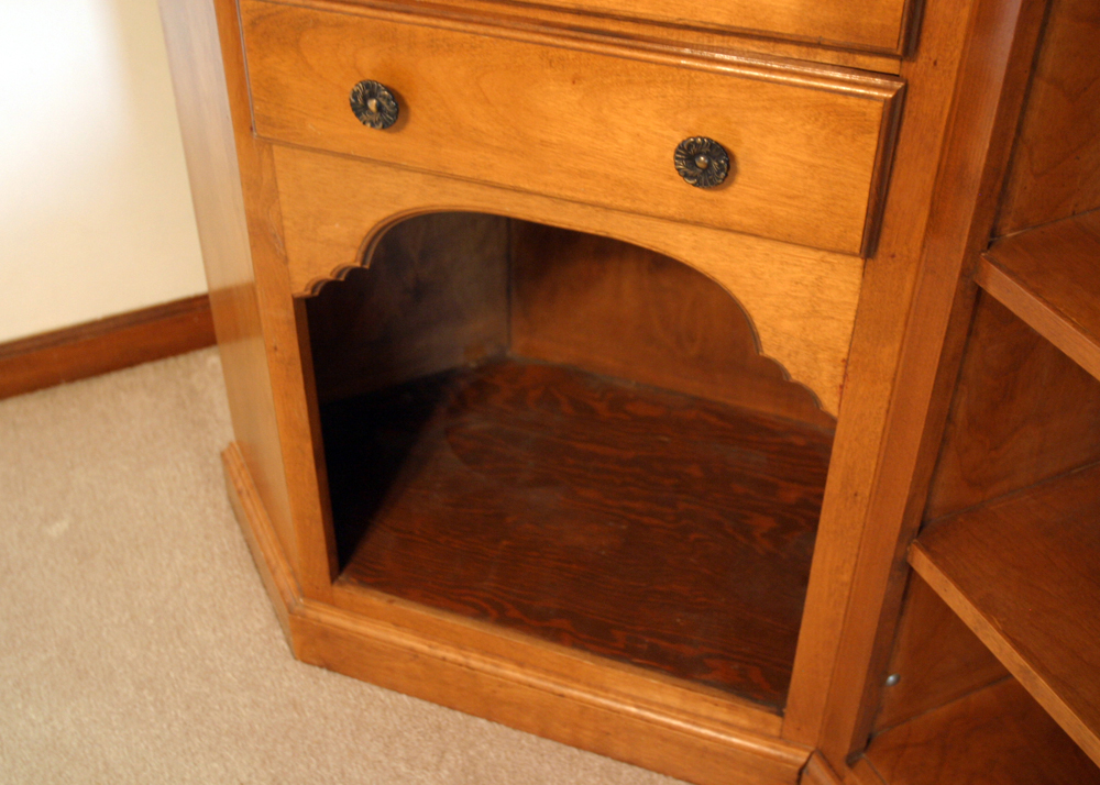 Vintage Ivan Emerick Solid Wood Corner Cabinet