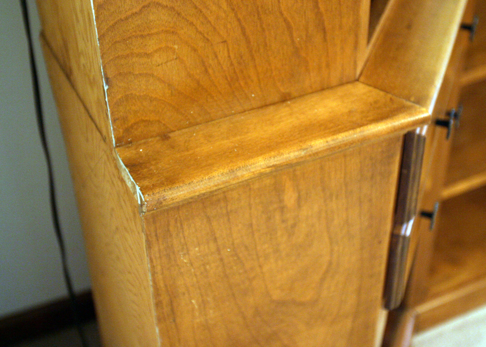 Vintage Ivan Emerick Solid Wood Corner Cabinet