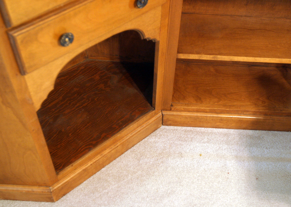 Vintage Ivan Emerick Solid Wood Corner Cabinet