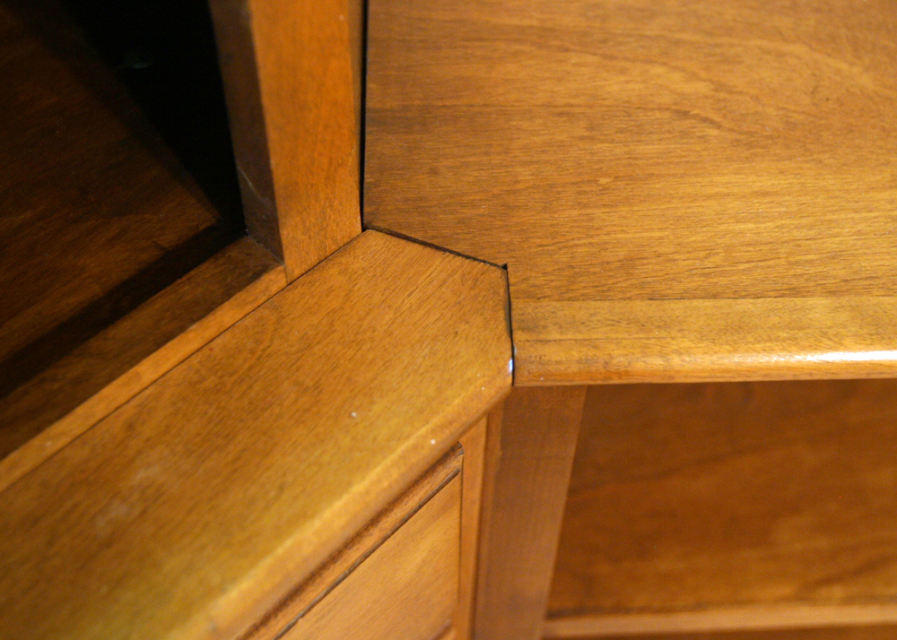 Vintage Ivan Emerick Solid Wood Corner Cabinet