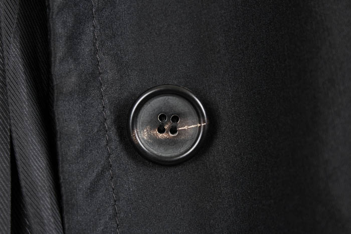 Prada Black Trench Coat with Fur Collar