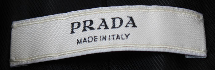 Prada Black Trench Coat with Fur Collar