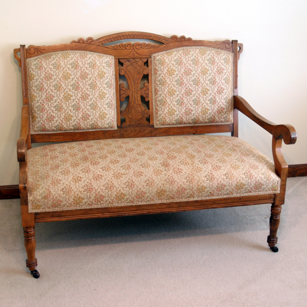 Eastlake Victorian Parlor Settee