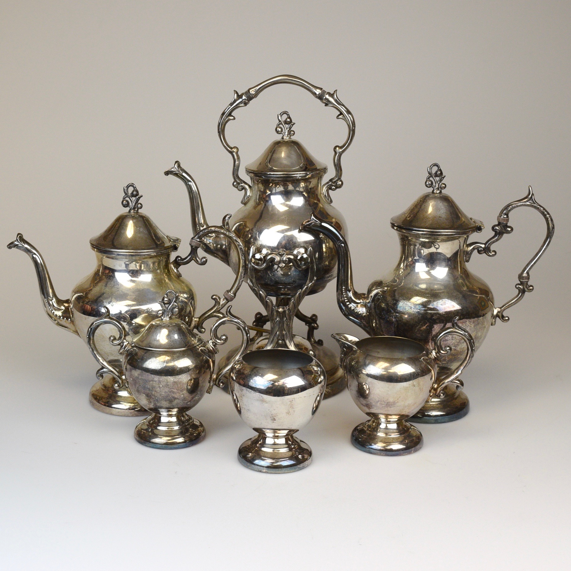 Birmingham Silver Co. Silver Plate Tilting Teaset