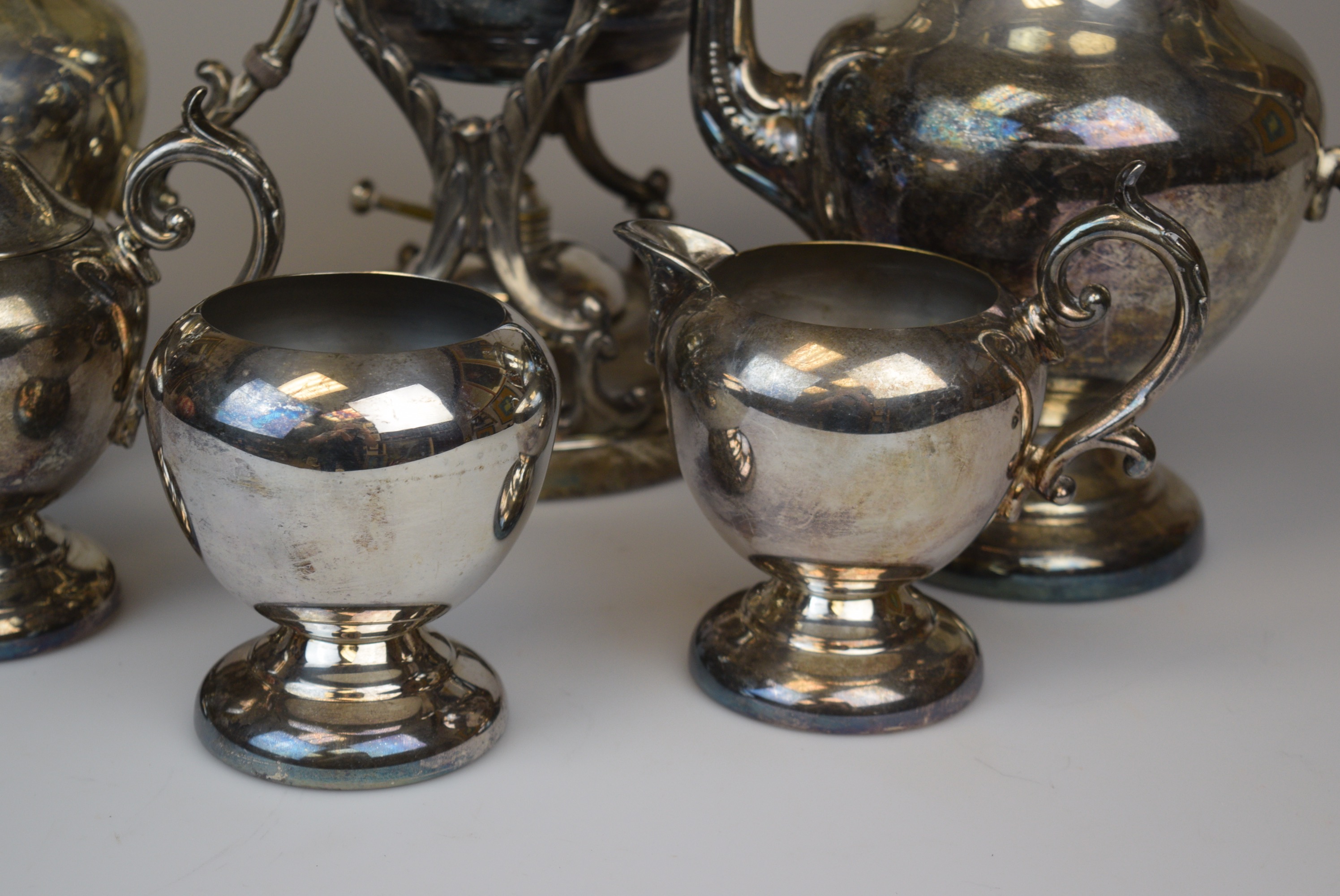 Birmingham Silver Co. Silver Plate Tilting Teaset