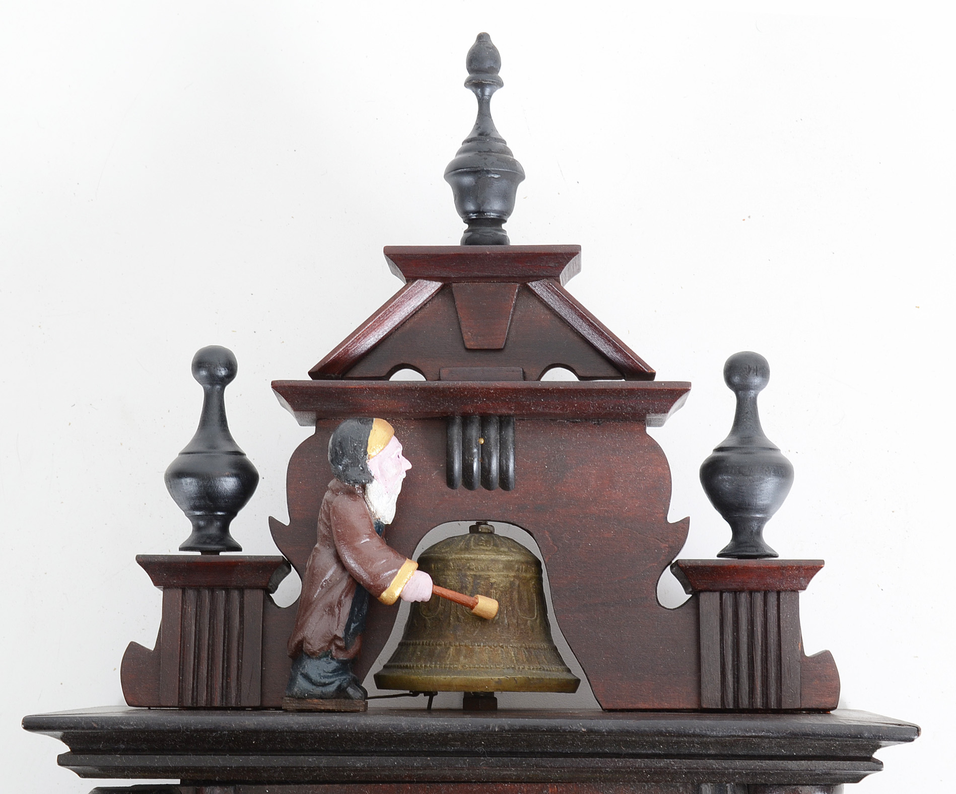 Antique Animated Monk Striking Bell Clock