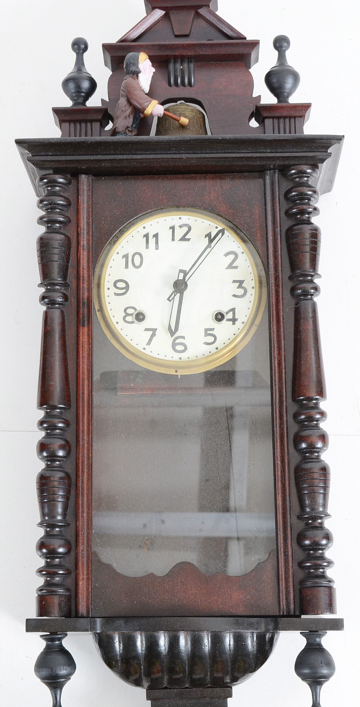 Antique Animated Monk Striking Bell Clock