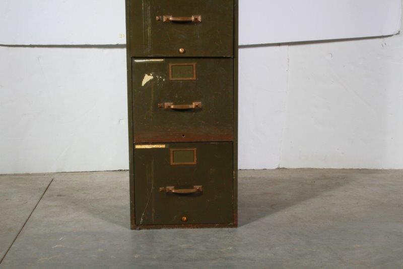 Vintage Security Steel Equipment Corporation Green Metal Filing Cabinet
