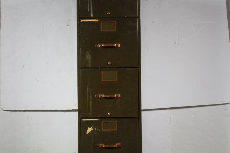 Vintage Security Steel Equipment Corporation Green Metal Filing Cabinet