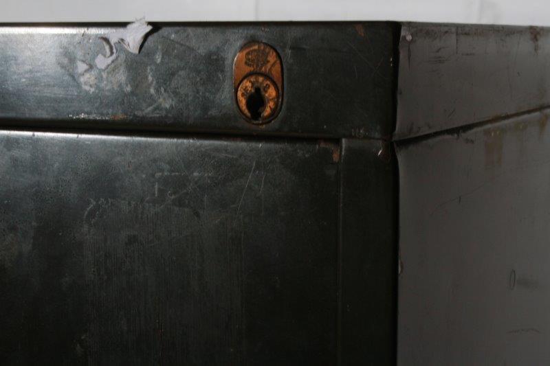 Vintage Security Steel Equipment Corporation Green Metal Filing Cabinet