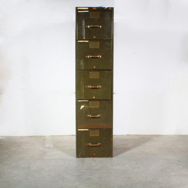 Vintage Security Steel Equipment Corporation Green Metal Filing Cabinet