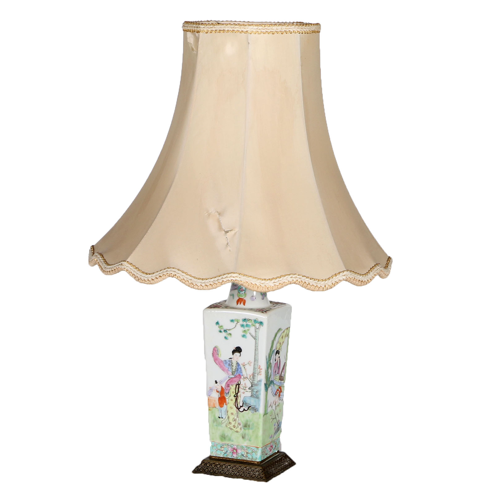 Vintage Hand Painted Chinese Lamp