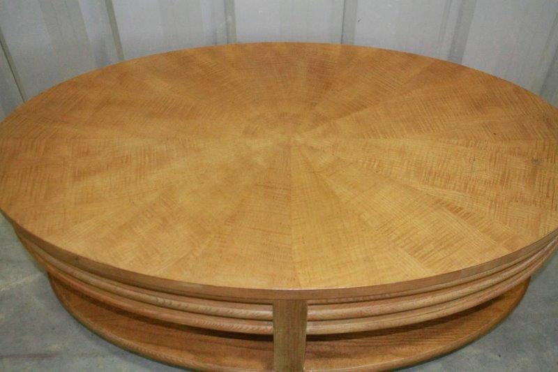 Late 20th Century Oval Coffee Table with Shelf