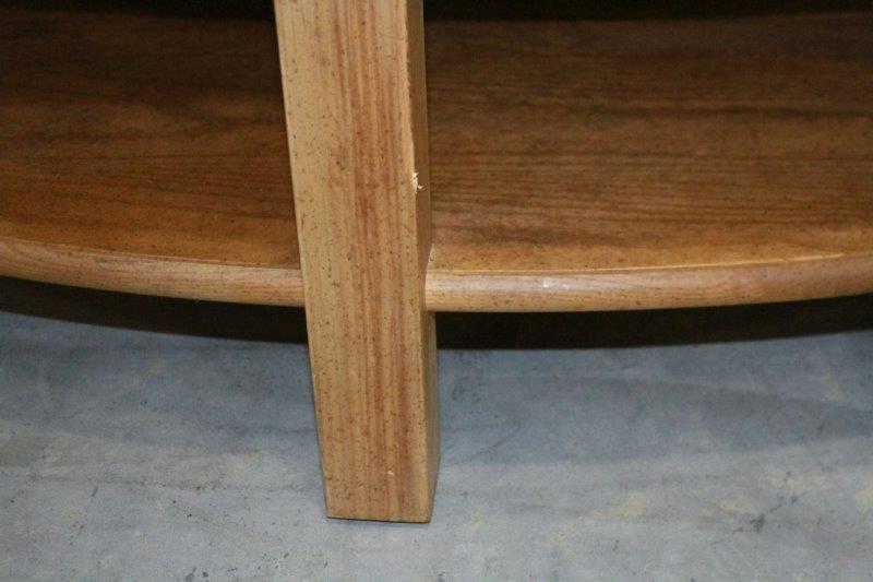 Late 20th Century Oval Coffee Table with Shelf