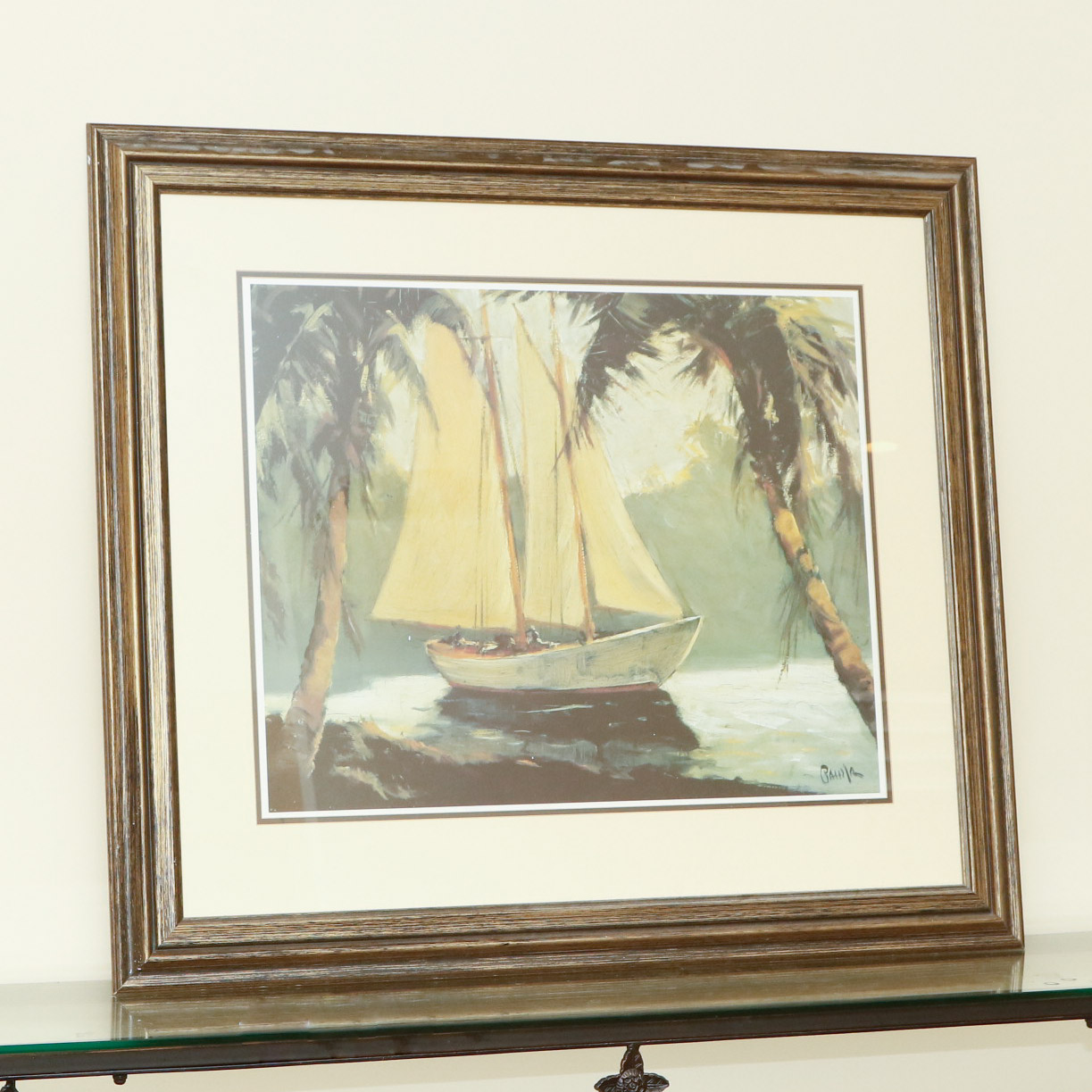 Frederick Pawla "Sailboat Santa Barbara" Framed Art Print