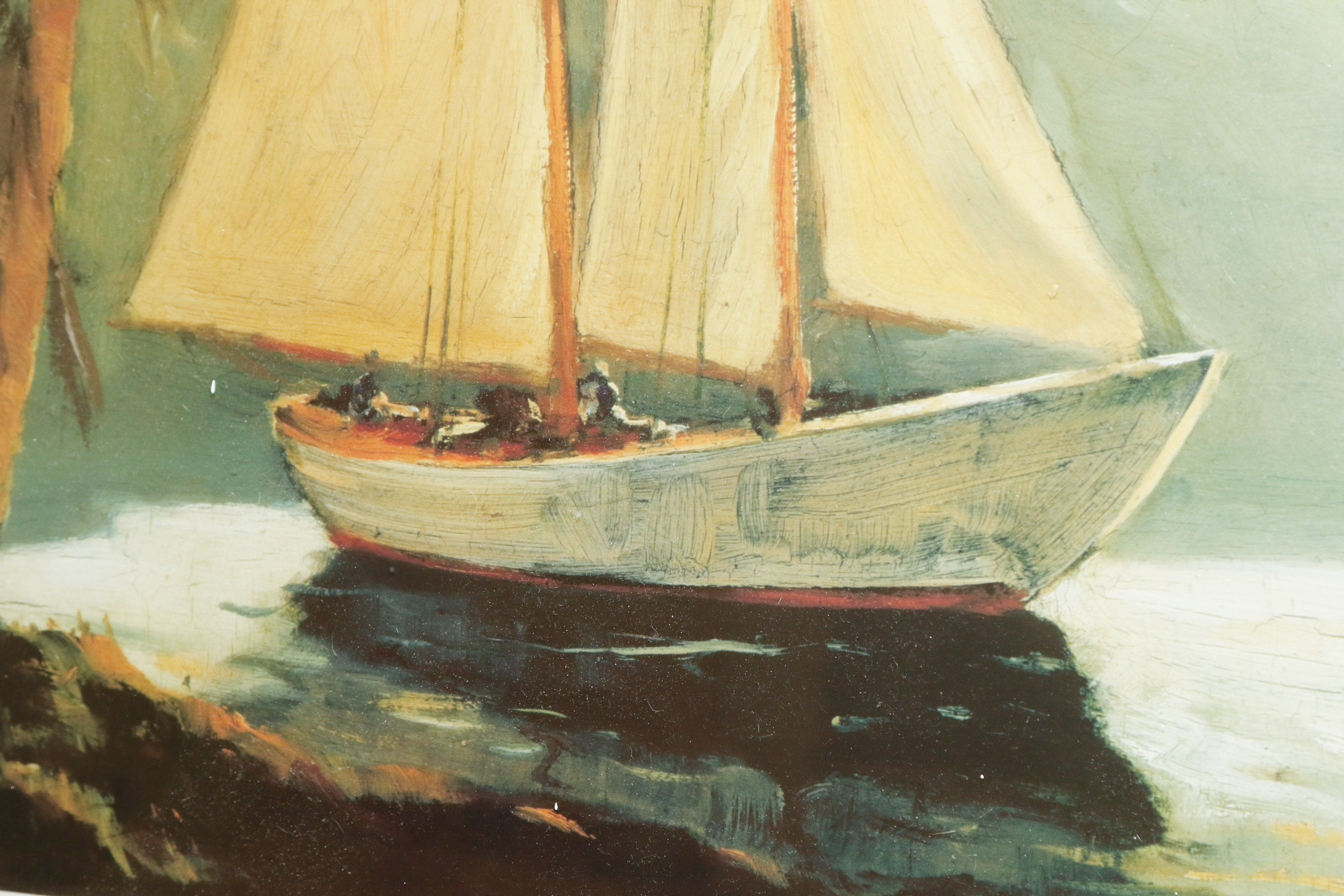 Frederick Pawla "Sailboat Santa Barbara" Framed Art Print