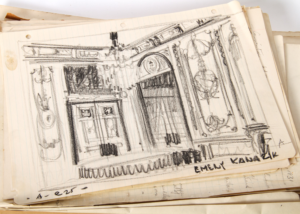 Vintage Emery Kanarik Architecture Drawings