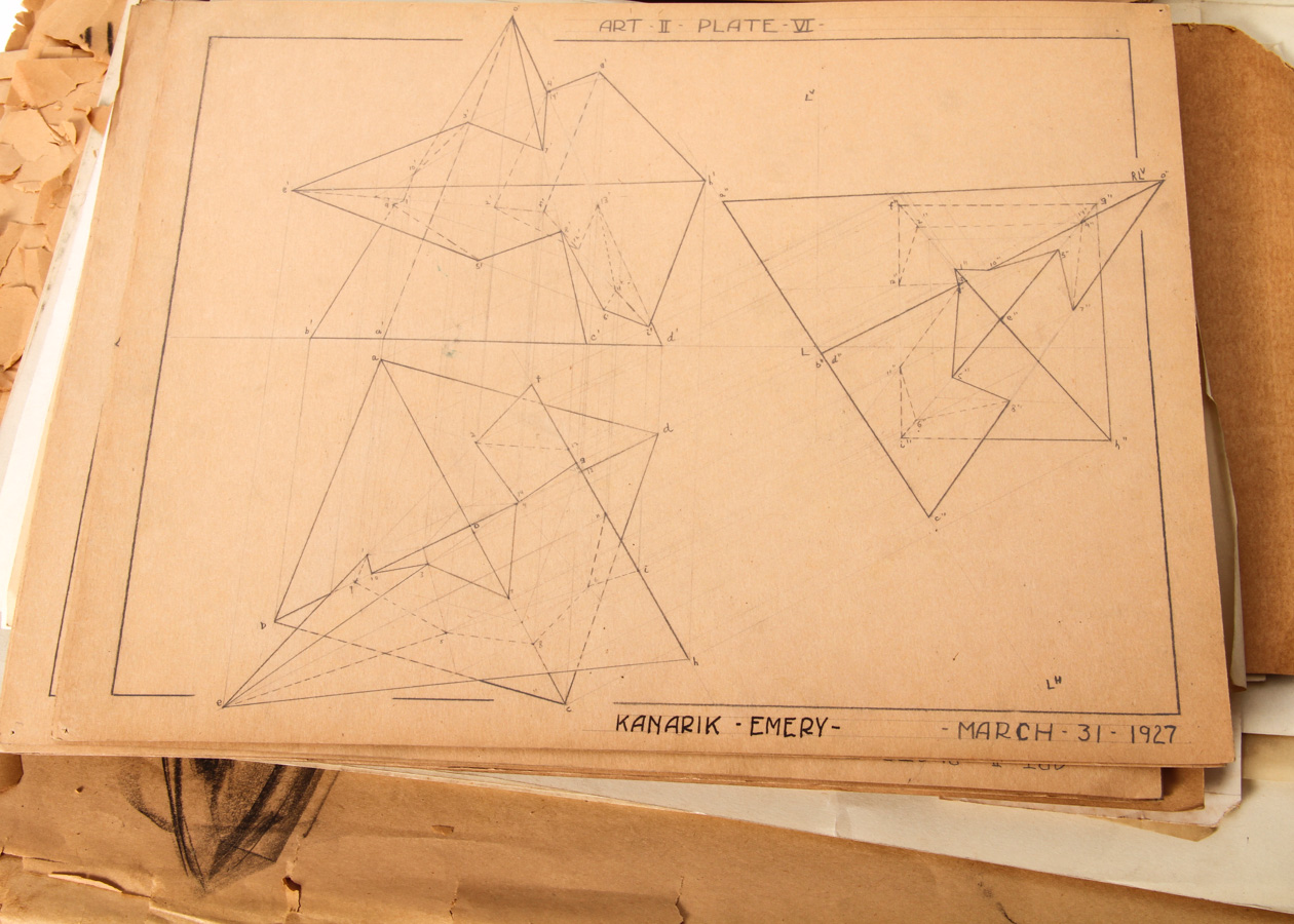 Vintage Emery Kanarik Architecture Drawings