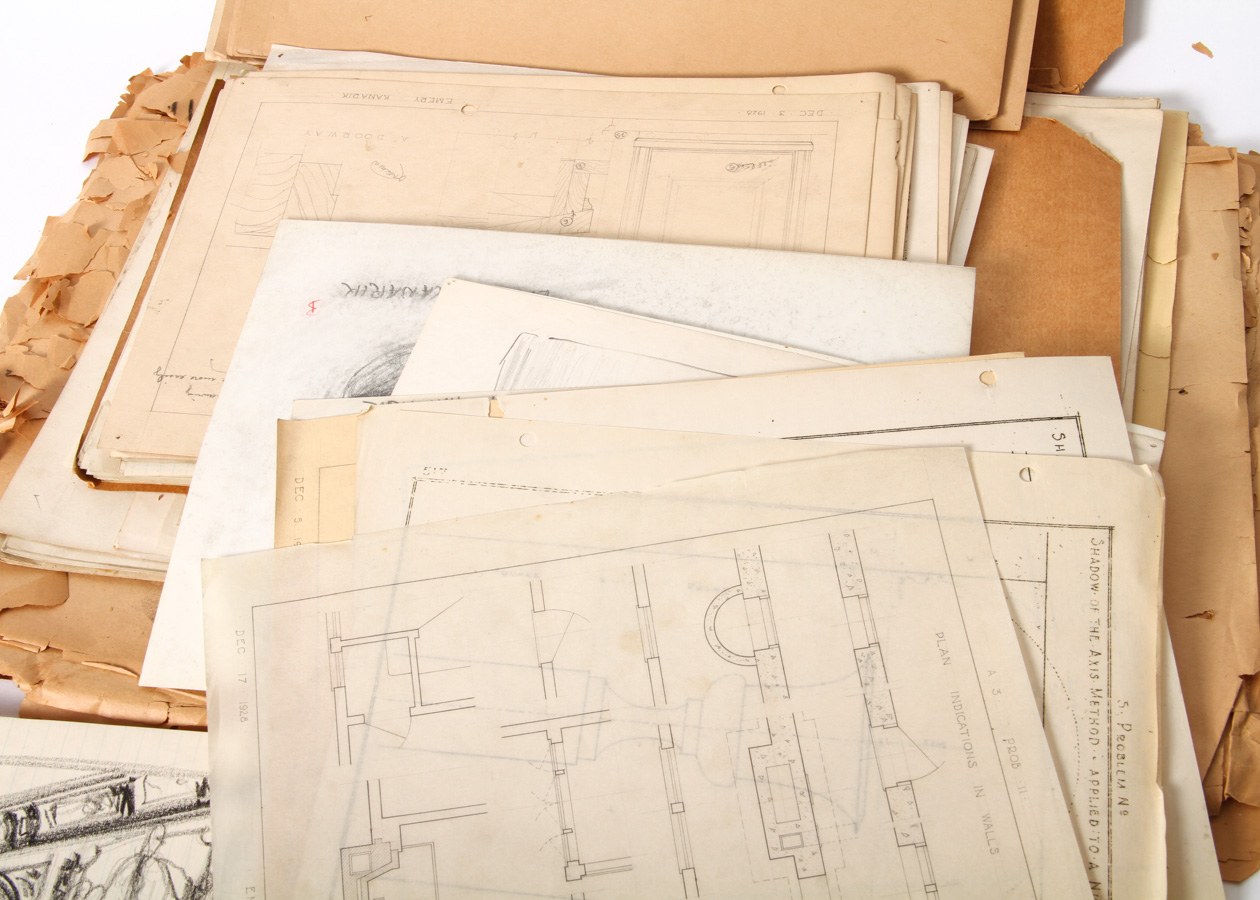 Vintage Emery Kanarik Architecture Drawings