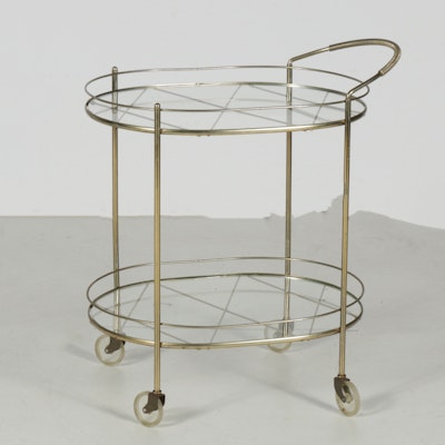 Vintage Brass Bar Cart Vintage Brass Bar Cart