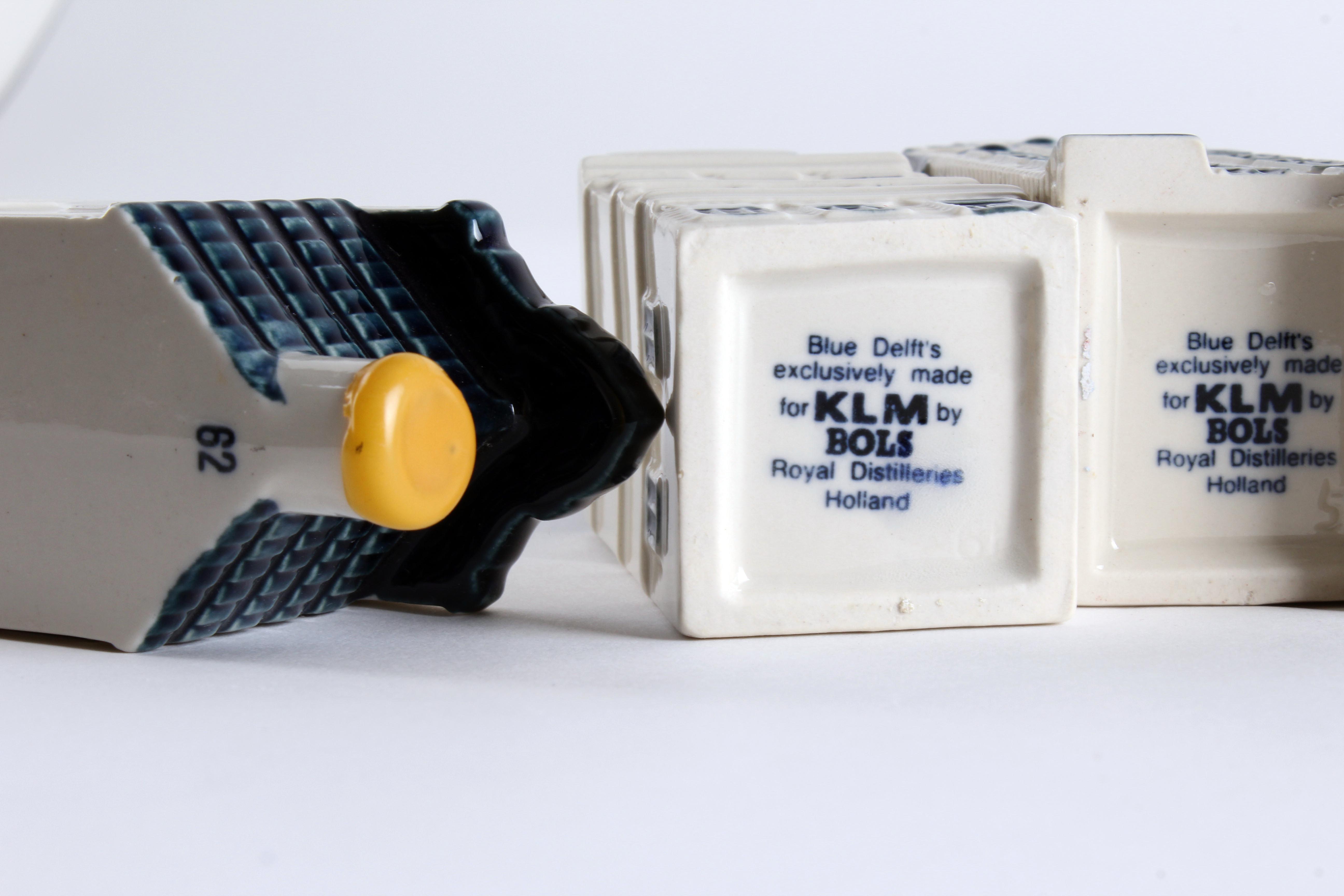 Miniature Blue Delft For KLM Bols Liquor decanters