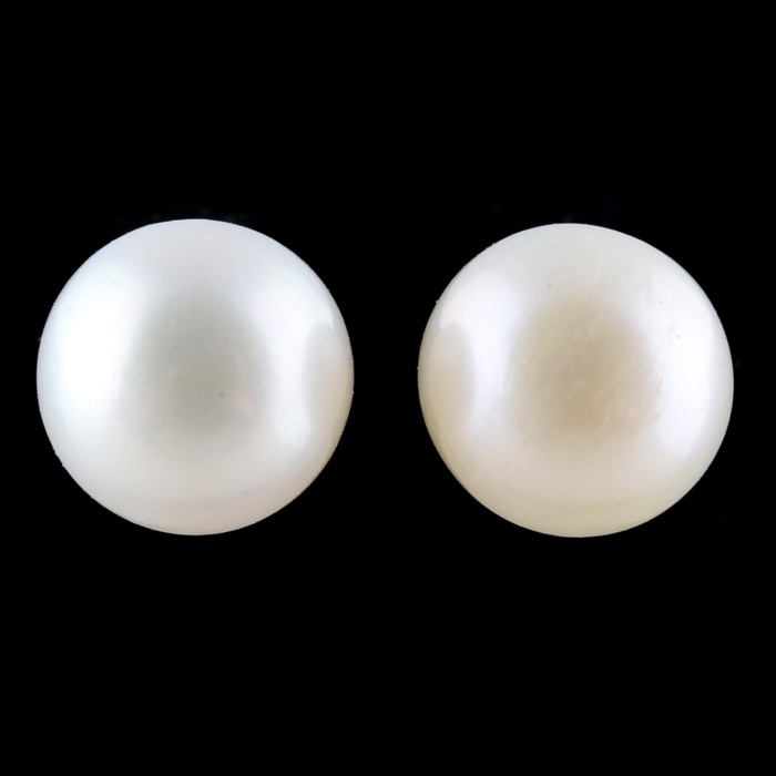 14K Yellow Gold Cultured Pearl Stud Earrings