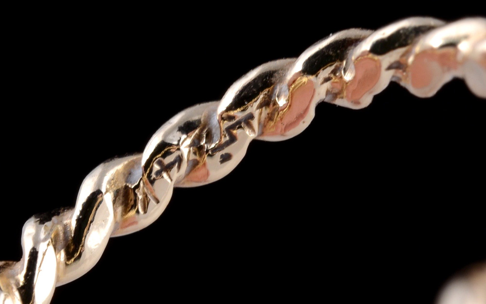 14K Yellow Gold Diamond and Sapphire Floral Ring