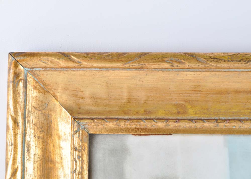 Original Oil on Porcelain Painting of Gypsy with Tambourine