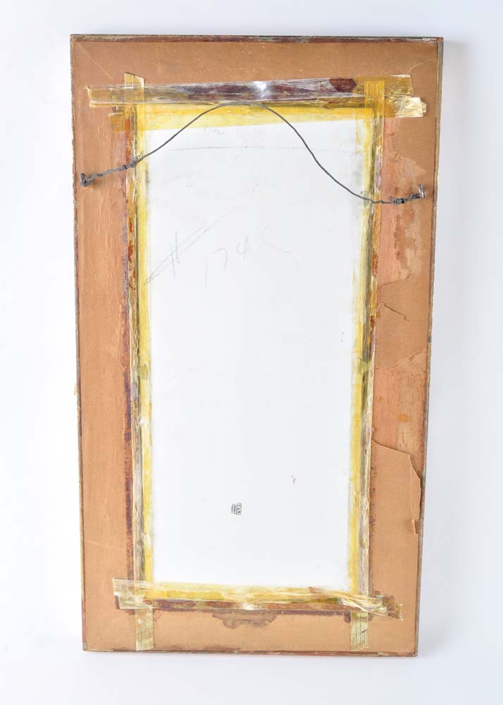 Original Oil on Porcelain Painting of Gypsy with Tambourine