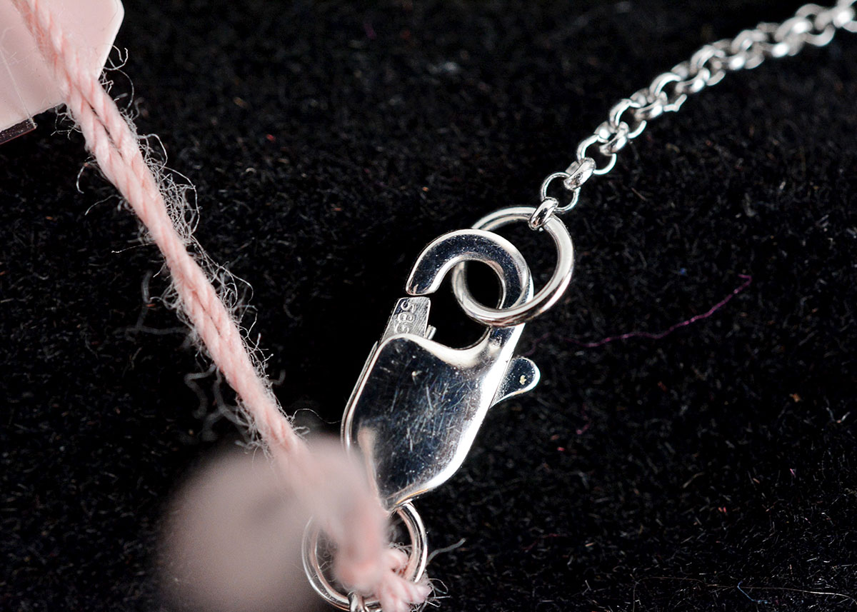 "The Rhythm" 14K White Gold and Diamond Lyre Pendant Necklace