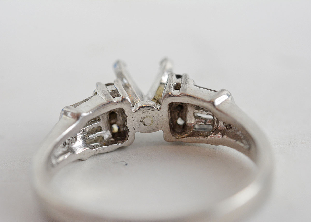 Platinum and Diamond Semi Mount Ring