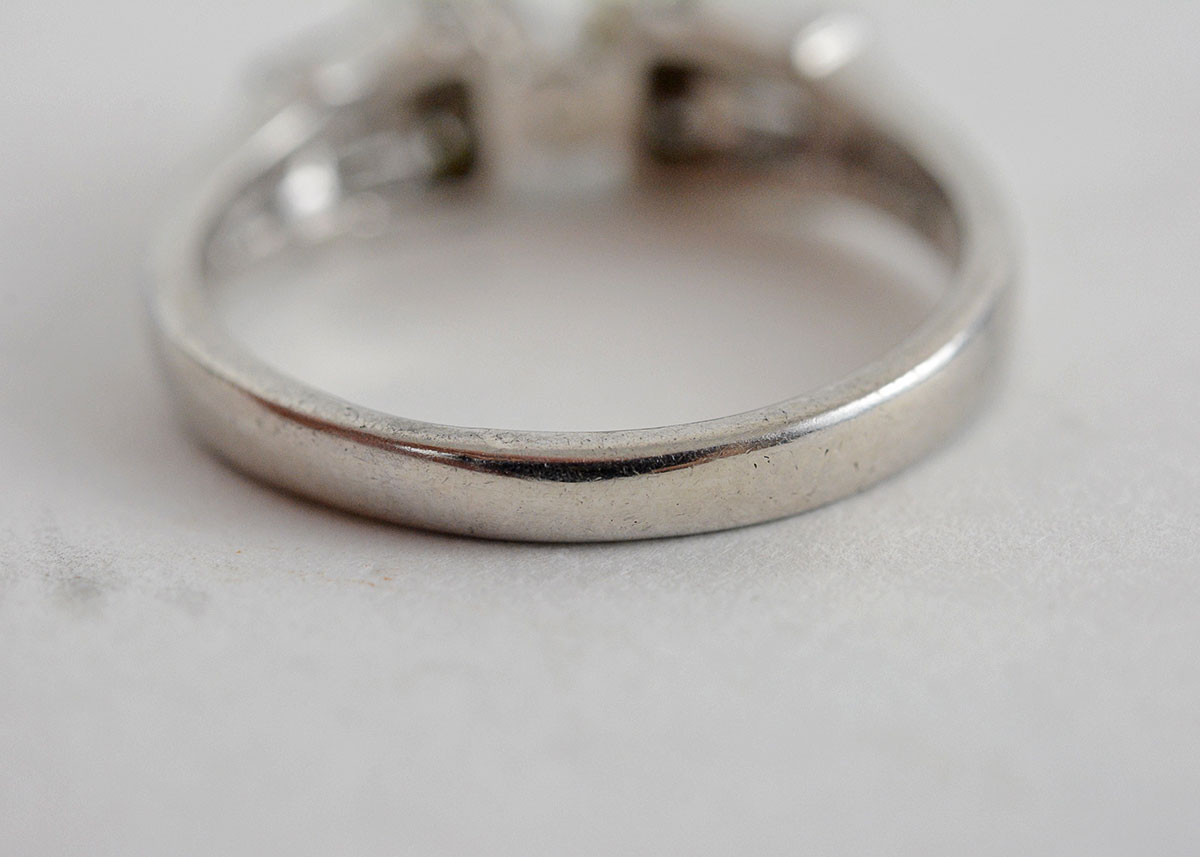 Platinum and Diamond Semi Mount Ring