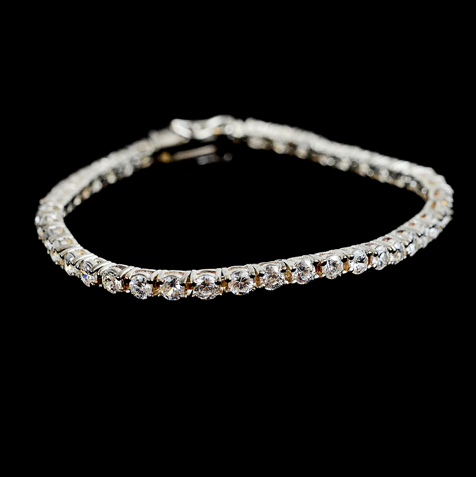 Sterling Silver Cubic Zirconia Tennis Bracelet
