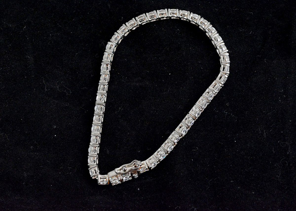 Sterling Silver Cubic Zirconia Tennis Bracelet