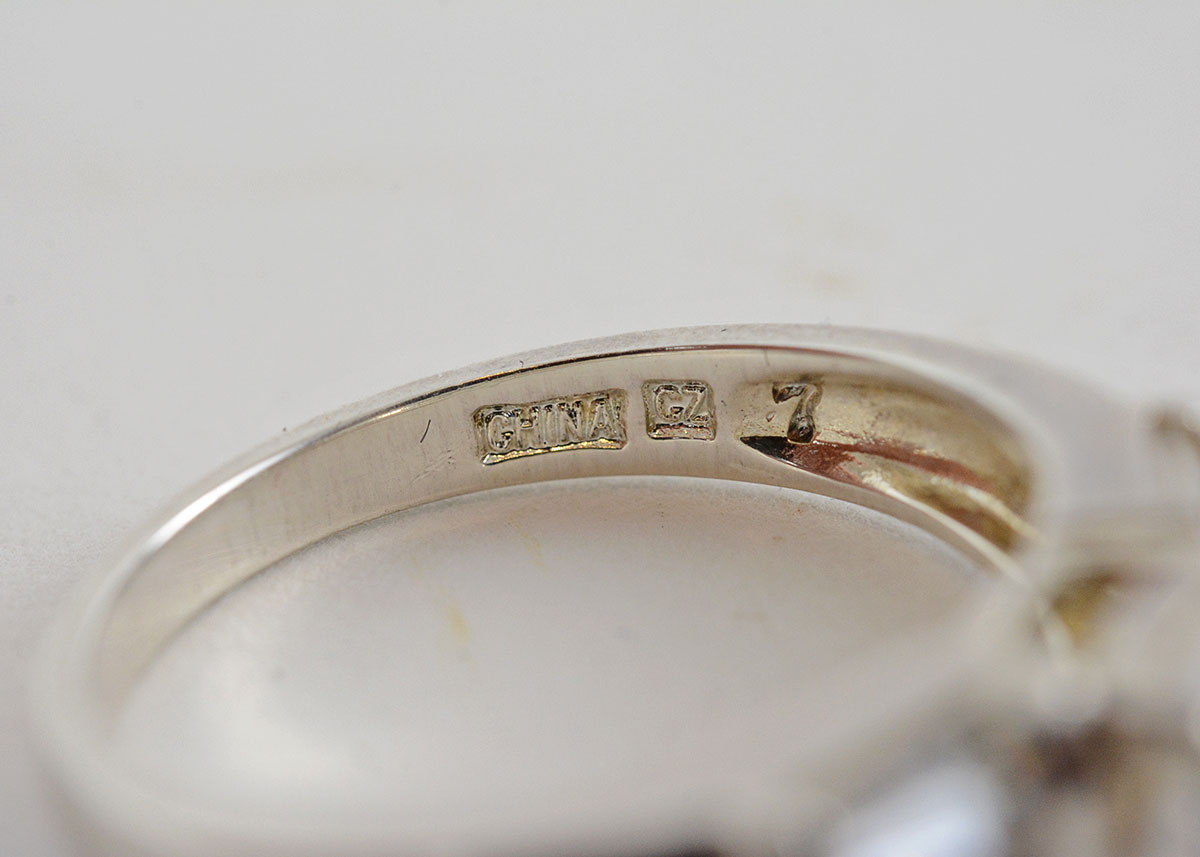 Sterling Silver and Cubic Zirconia Engagement Ring