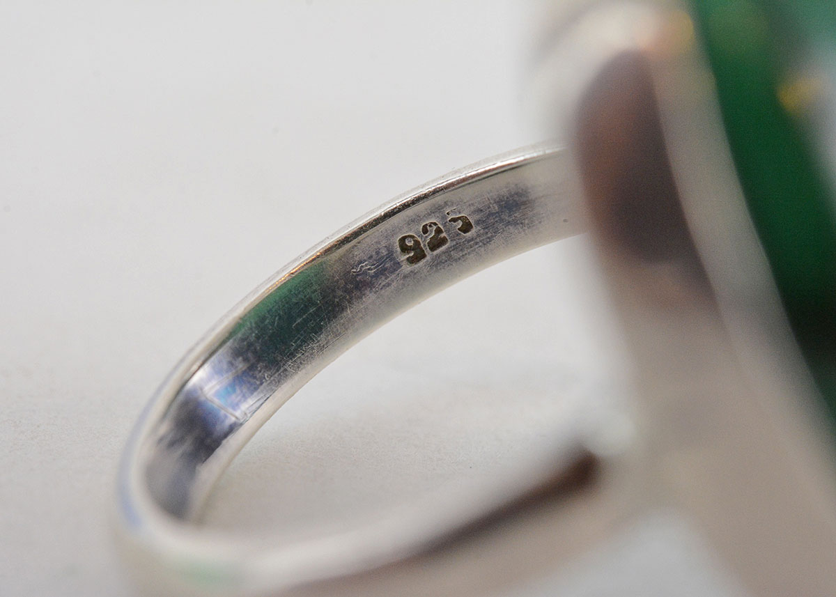 Sterling Silver and Malachite Ring