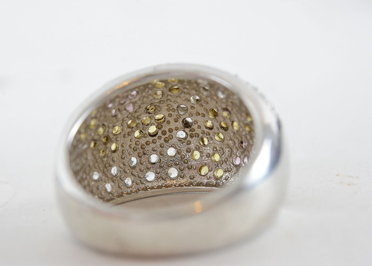 Topaz Encrusted Sterling Silver Ring