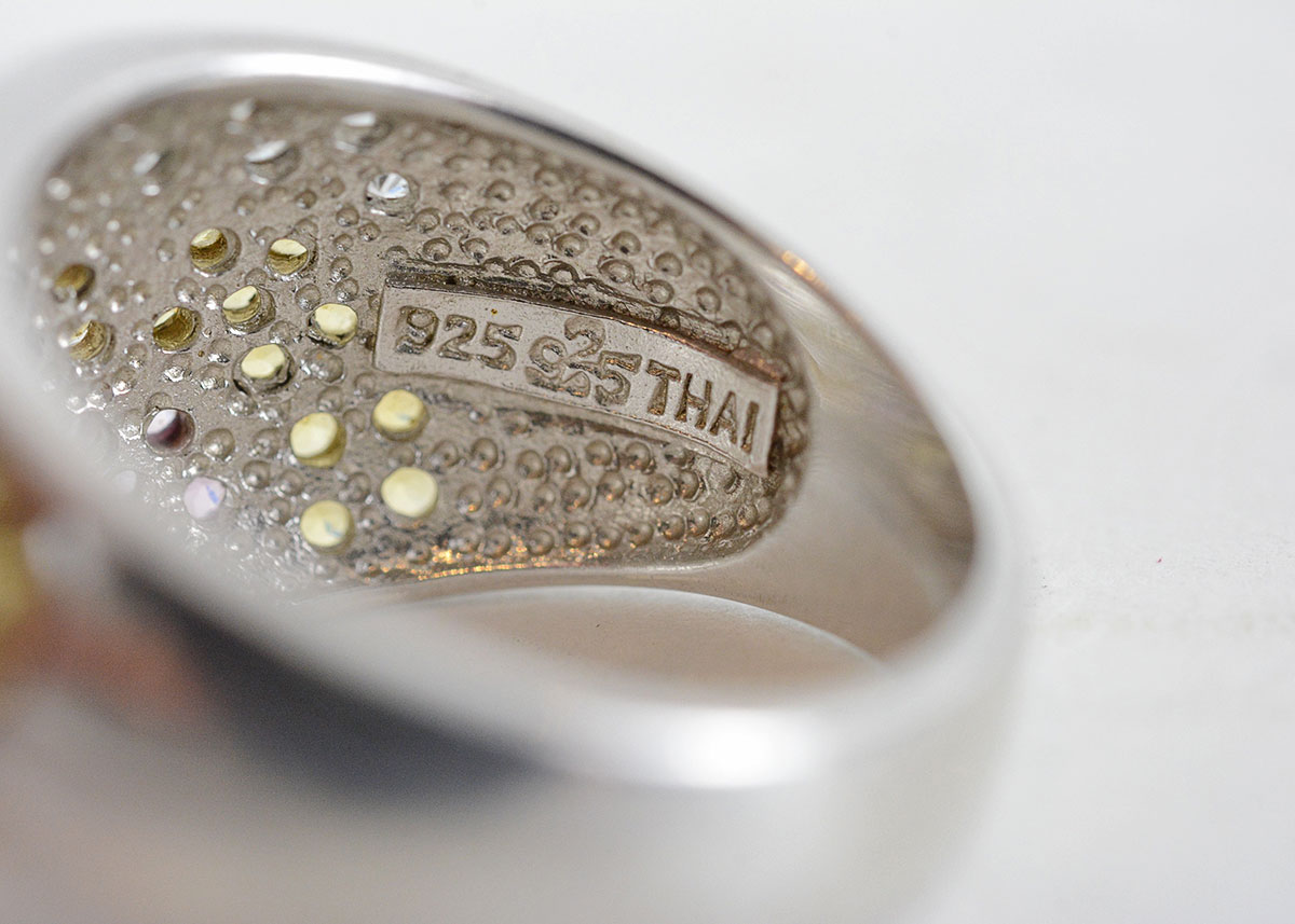 Topaz Encrusted Sterling Silver Ring