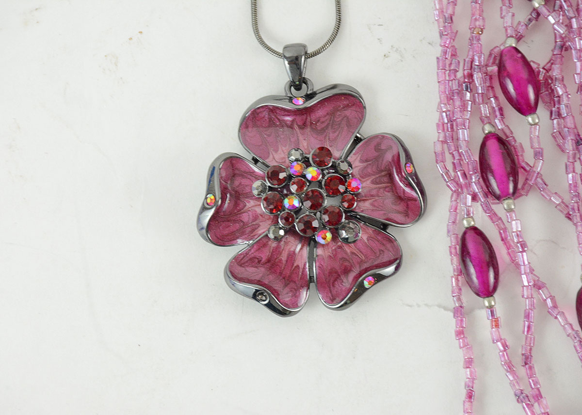 Boysenberry Beaded Necklaces