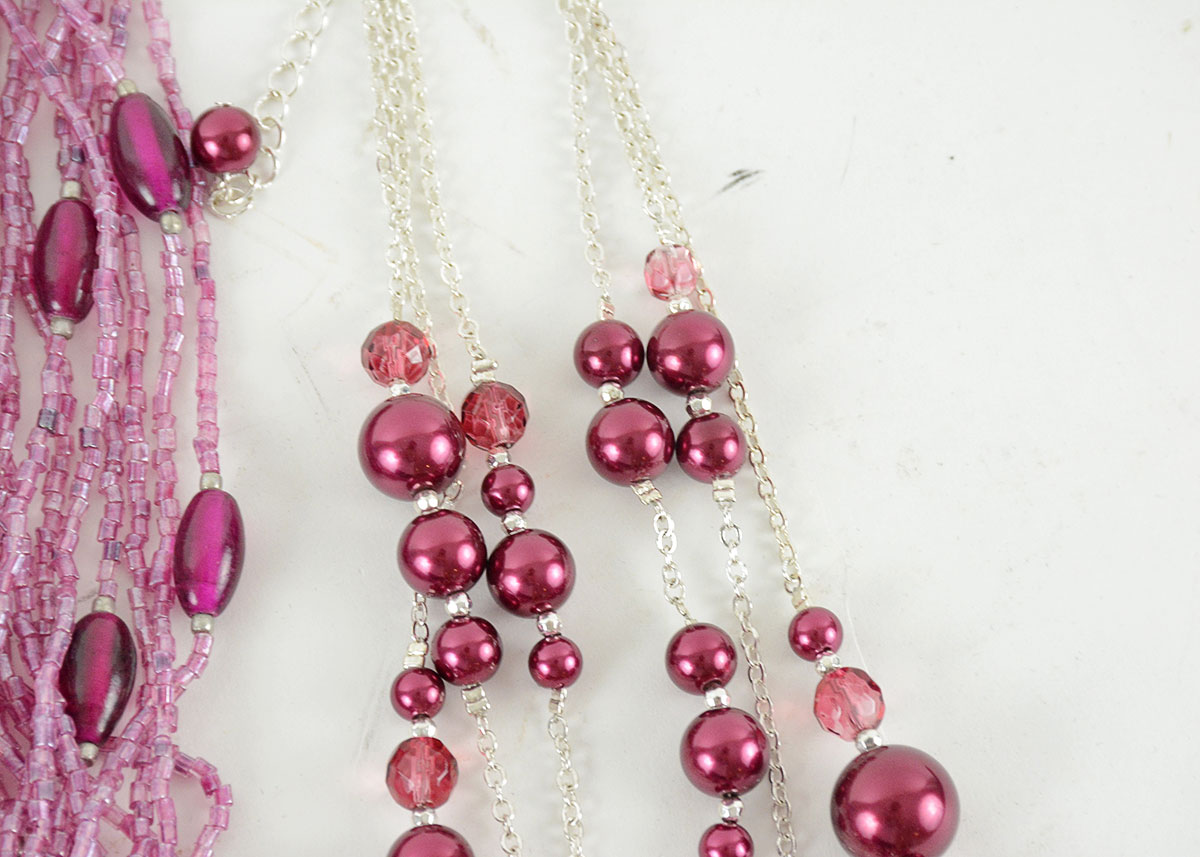 Boysenberry Beaded Necklaces