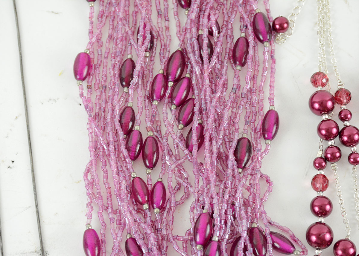 Boysenberry Beaded Necklaces