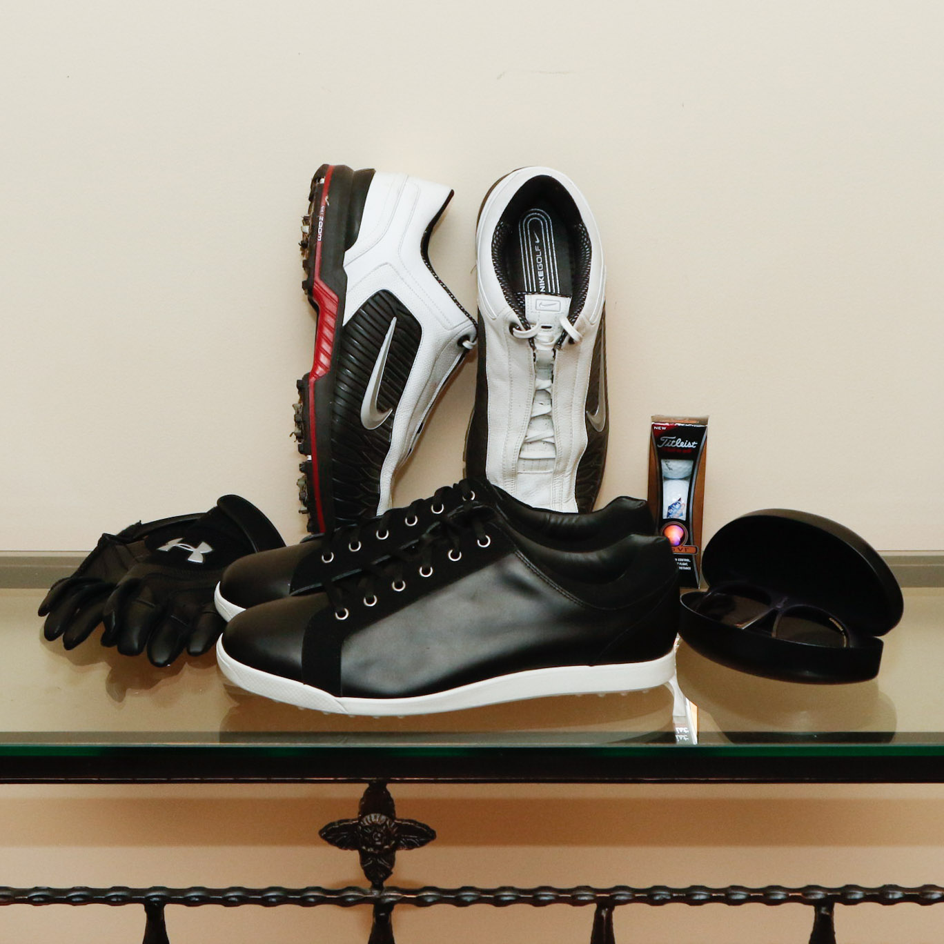 FootJoy and Nike Men's Golf Shoes with UnderArmour Golf Gloves