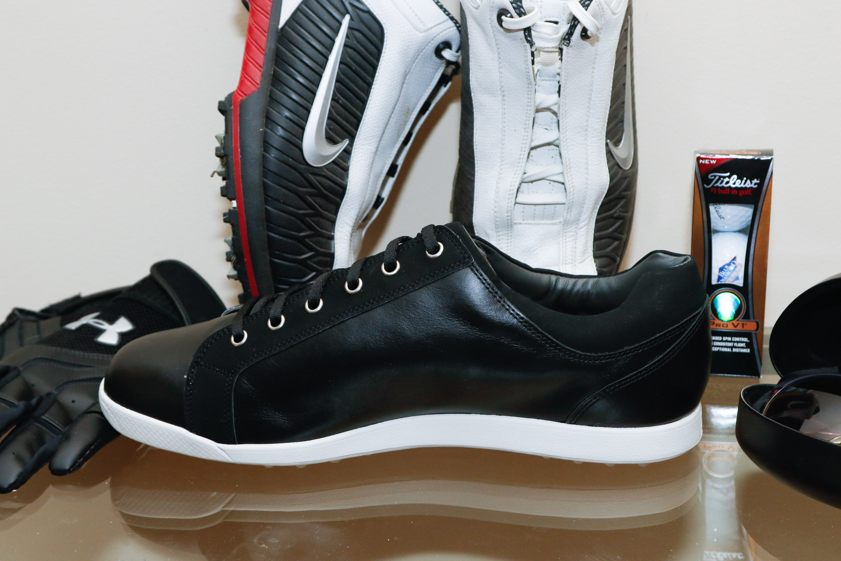 FootJoy and Nike Men's Golf Shoes with UnderArmour Golf Gloves