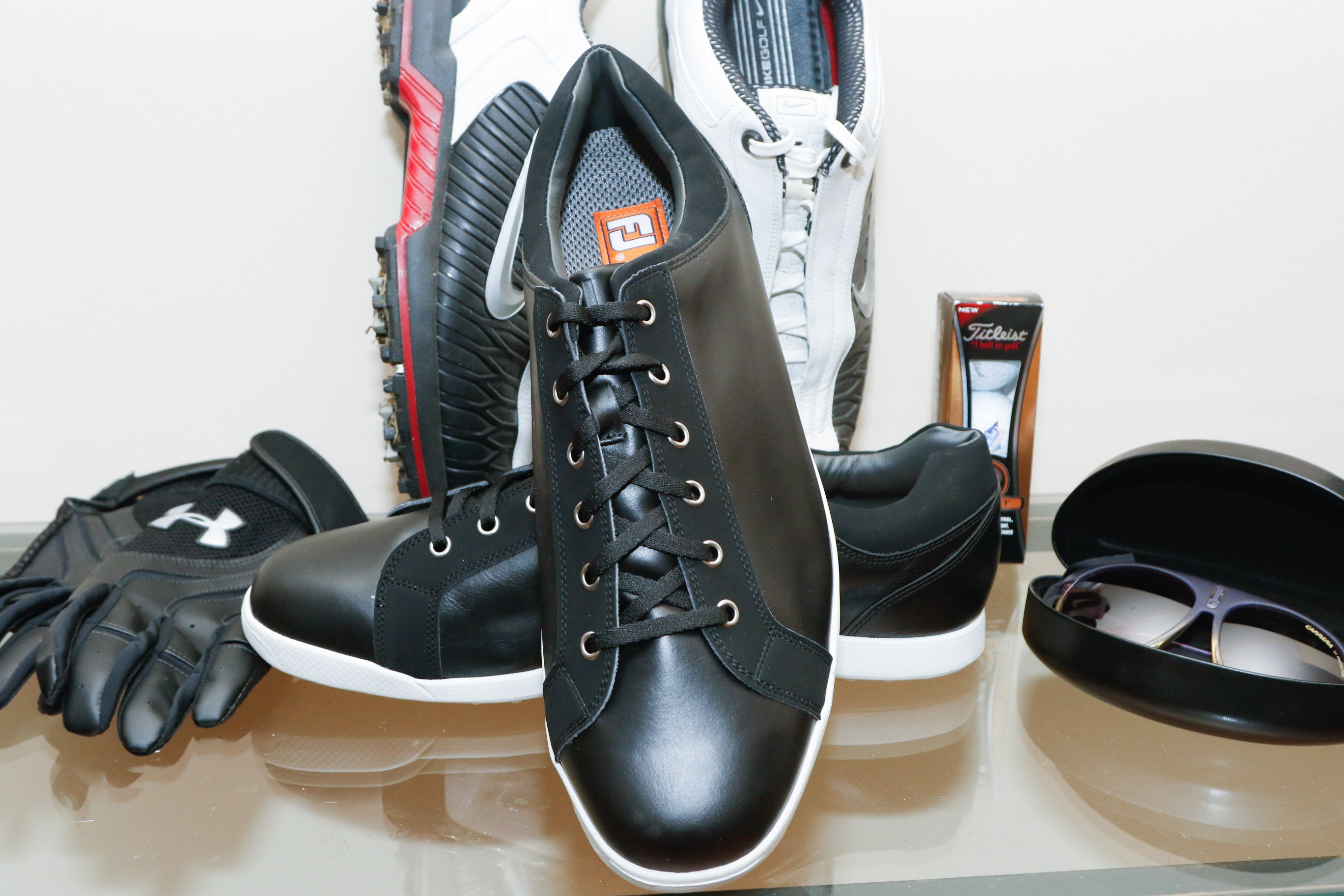 FootJoy and Nike Men's Golf Shoes with UnderArmour Golf Gloves