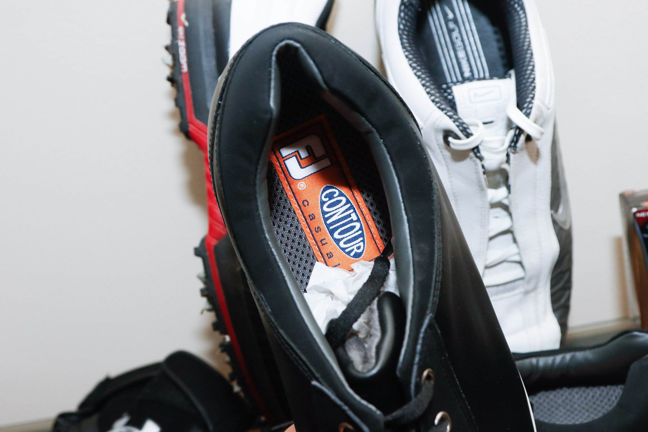 FootJoy and Nike Men's Golf Shoes with UnderArmour Golf Gloves